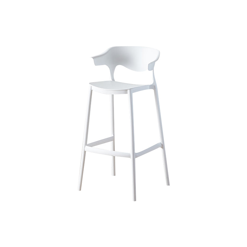 Indoor Plastic Armless Bar Height Stool Industrial Stackable Low Back Bar Stool