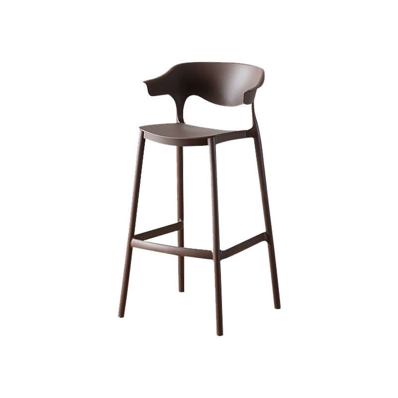 Indoor Plastic Armless Bar Height Stool Industrial Stackable Low Back Bar Stool