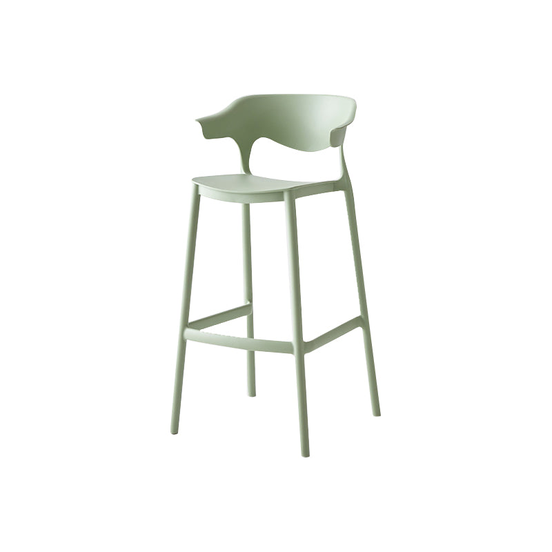 Indoor Plastic Armless Bar Height Stool Industrial Stackable Low Back Bar Stool