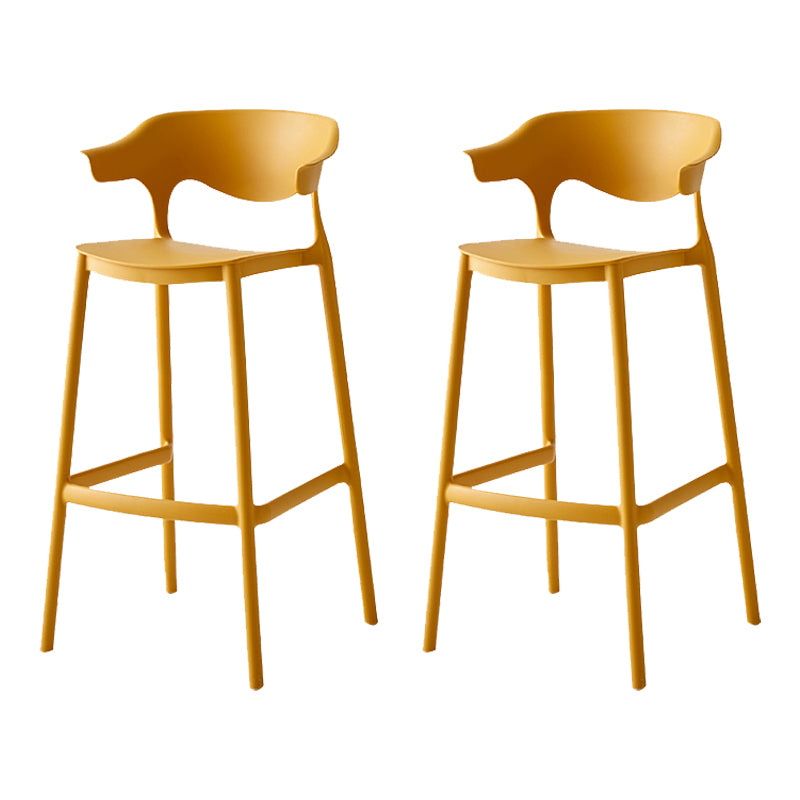 Indoor Plastic Armless Bar Height Stool Industrial Stackable Low Back Bar Stool