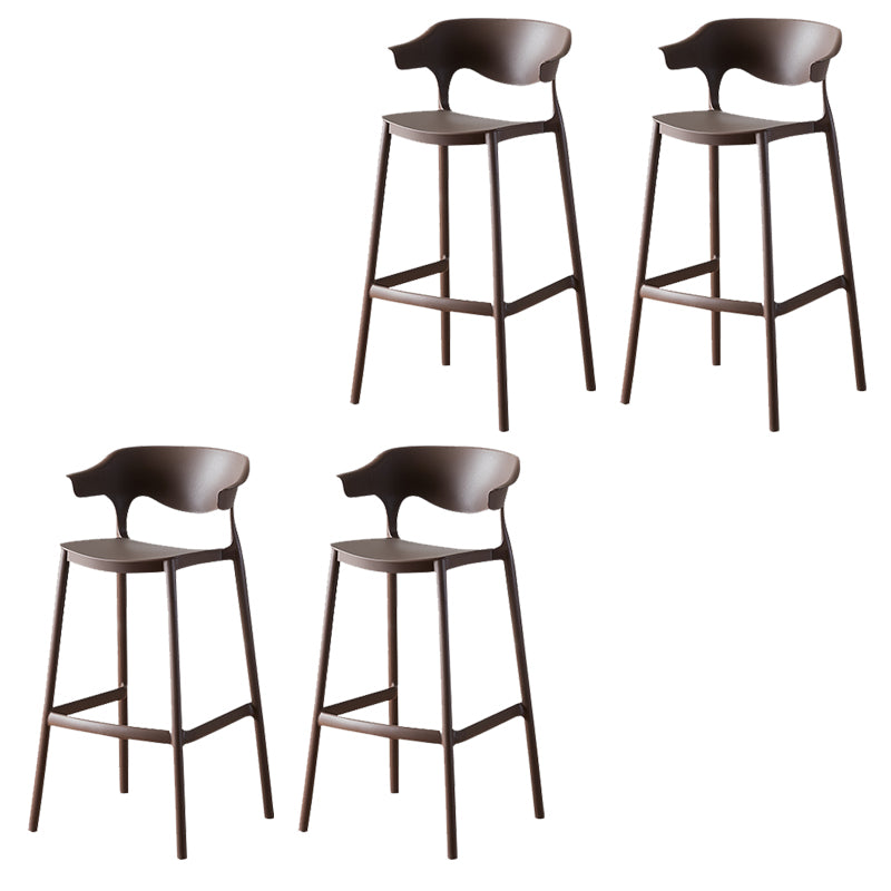 Indoor Plastic Armless Bar Height Stool Industrial Stackable Low Back Bar Stool