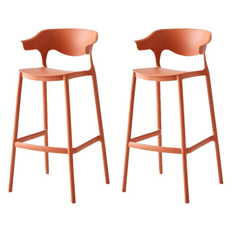 Indoor Plastic Armless Bar Height Stool Industrial Stackable Low Back Bar Stool