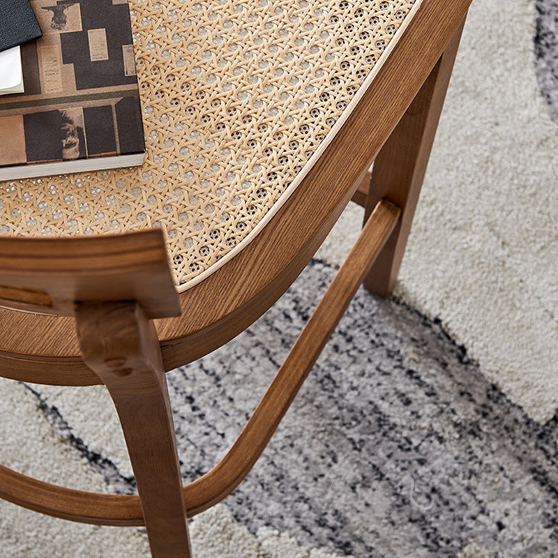 Contemporary Solid Wood Frame Stool Low Back Armless Bar Stool