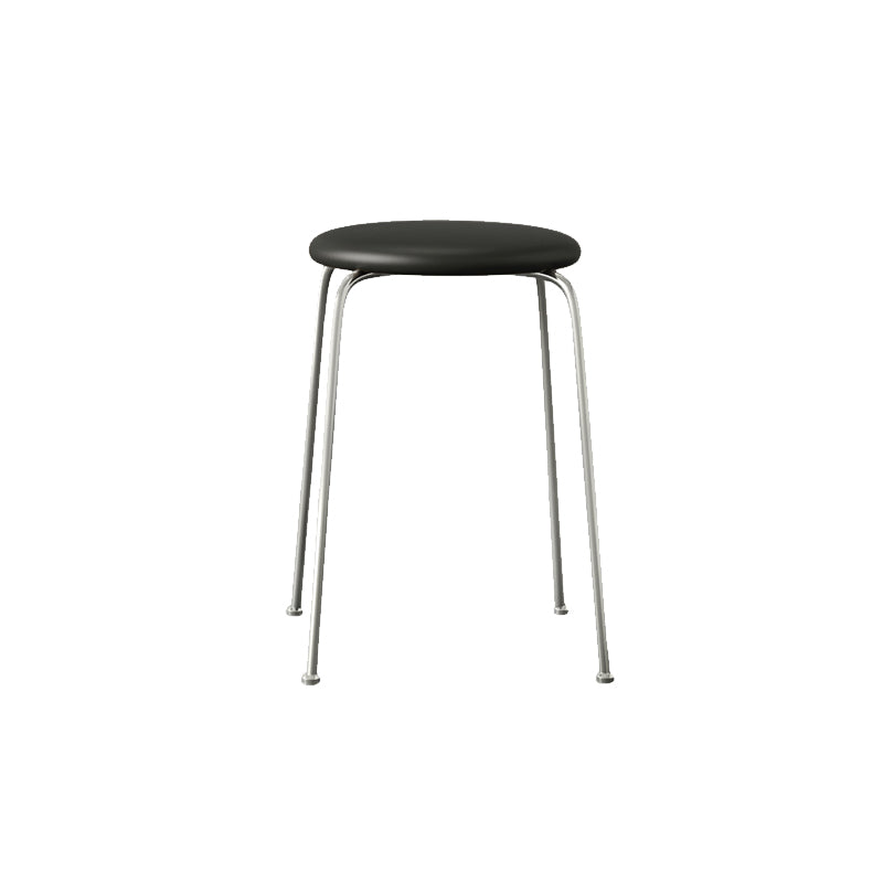 Contemporary Indoor Metal Bar Stool Backless Upholstered Bar Stool