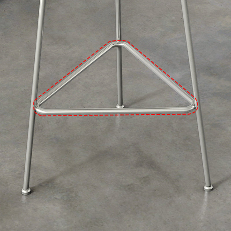 Contemporary Indoor Metal Bar Stool Backless Upholstered Bar Stool