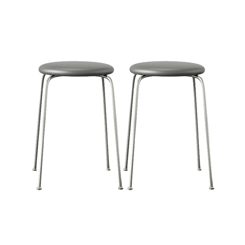 Contemporary Indoor Metal Bar Stool Backless Upholstered Bar Stool