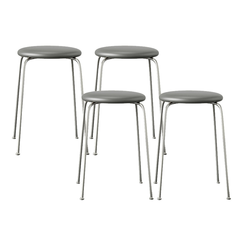 Contemporary Indoor Metal Bar Stool Backless Upholstered Bar Stool