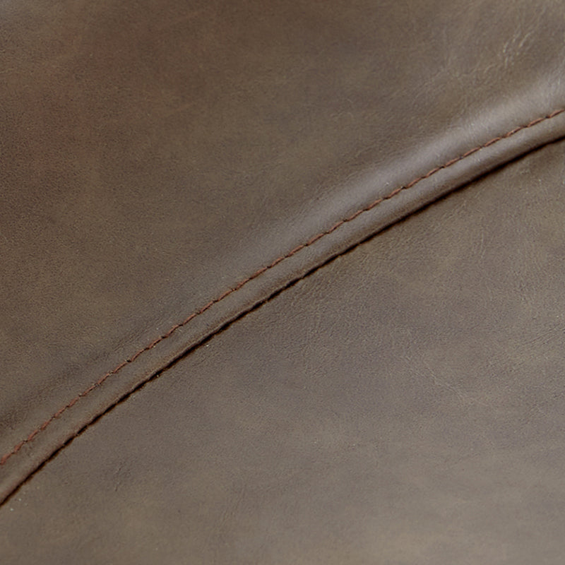 Modern Faux Leather Bar Stool Indoor Low Back Stool with Metal Legs