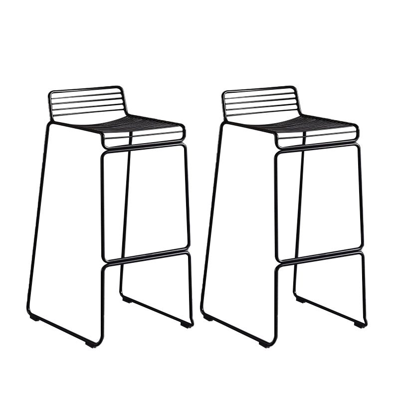Industrial Armless Low Back Stool Steel Bar Height Stool for Bristol