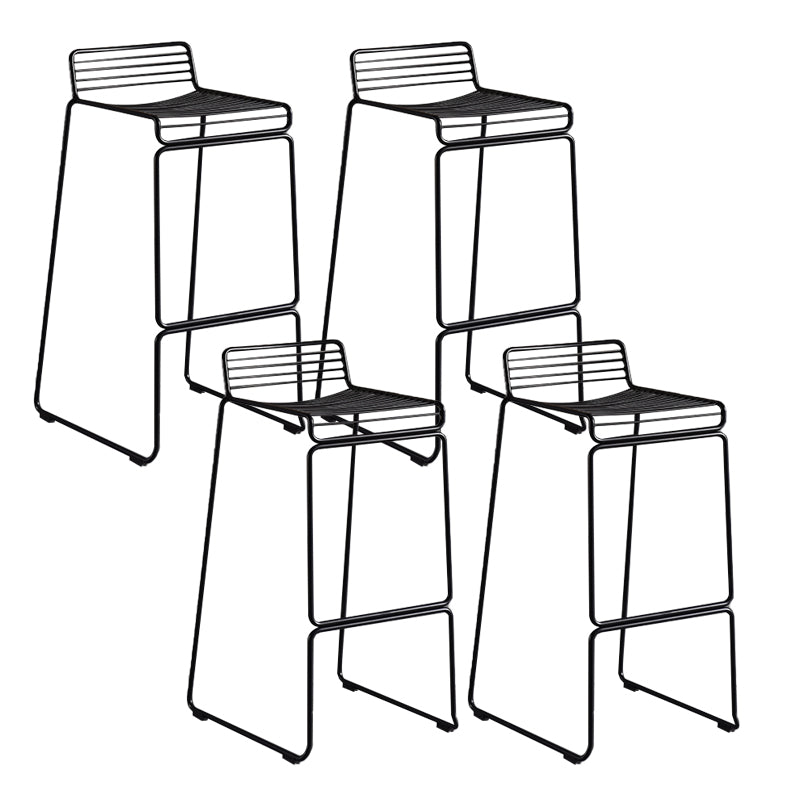 Industrial Armless Low Back Stool Steel Bar Height Stool for Bristol
