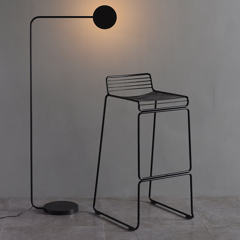 Industrial Armless Low Back Stool Steel Bar Height Stool for Bristol