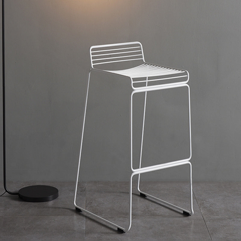 Industrial Armless Low Back Stool Steel Bar Height Stool for Bristol