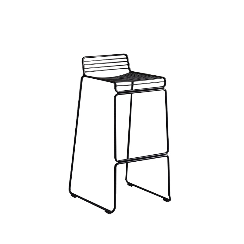 Industrial Armless Low Back Stool Steel Bar Height Stool for Bristol