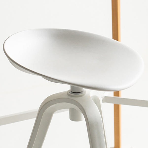 Low Back Plastic Swivel Bar Stool Industrial Armless Stool for Living Room