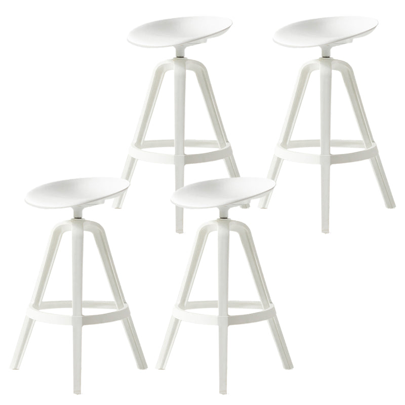 Low Back Plastic Swivel Bar Stool Industrial Armless Stool for Living Room