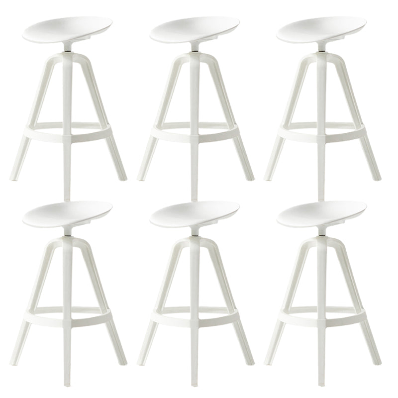 Low Back Plastic Swivel Bar Stool Industrial Armless Stool for Living Room