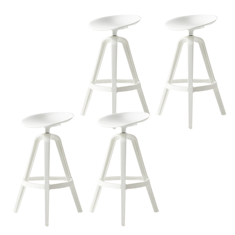 Low Back Plastic Swivel Bar Stool Industrial Armless Stool for Living Room
