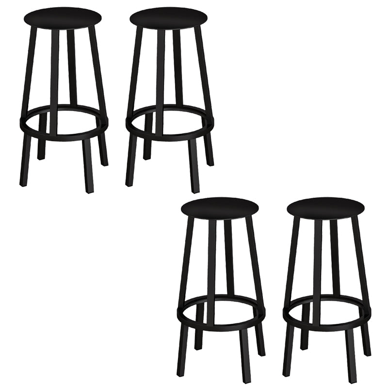 Industrial Rotatable Backless Counter Stool Iron Bar Stool with Pedal for Bar
