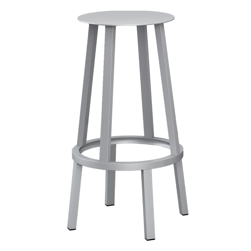 Industrial Rotatable Backless Counter Stool Iron Bar Stool with Pedal for Bar