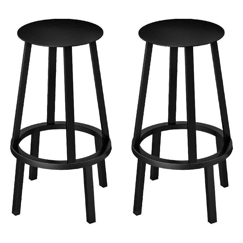 Industrial Rotatable Backless Counter Stool Iron Bar Stool with Pedal for Bar