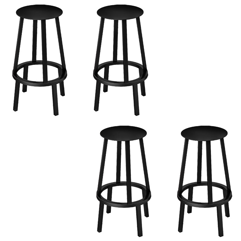 Industrial Rotatable Backless Counter Stool Iron Bar Stool with Pedal for Bar