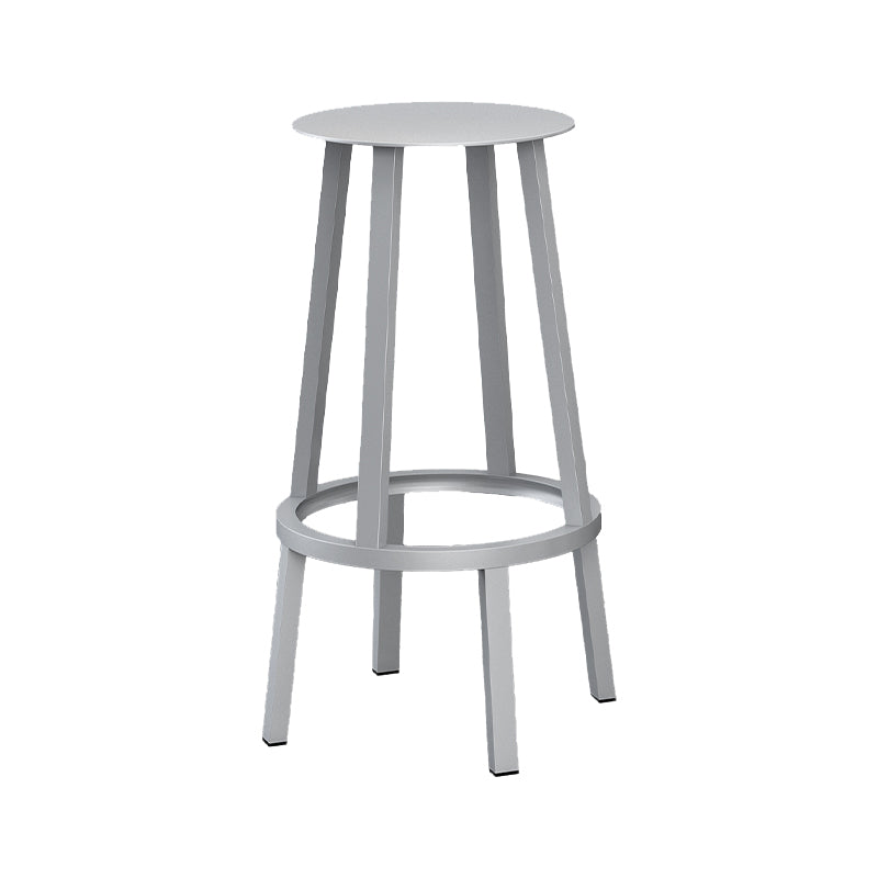Industrial Rotatable Backless Counter Stool Iron Bar Stool with Pedal for Bar