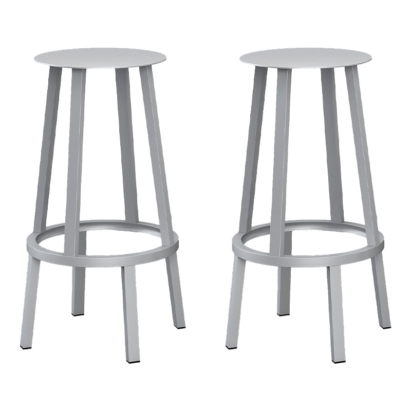 Industrial Rotatable Backless Counter Stool Iron Bar Stool with Pedal for Bar