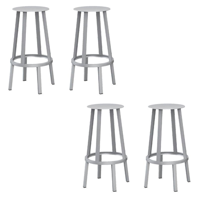 Industrial Rotatable Backless Counter Stool Iron Bar Stool with Pedal for Bar
