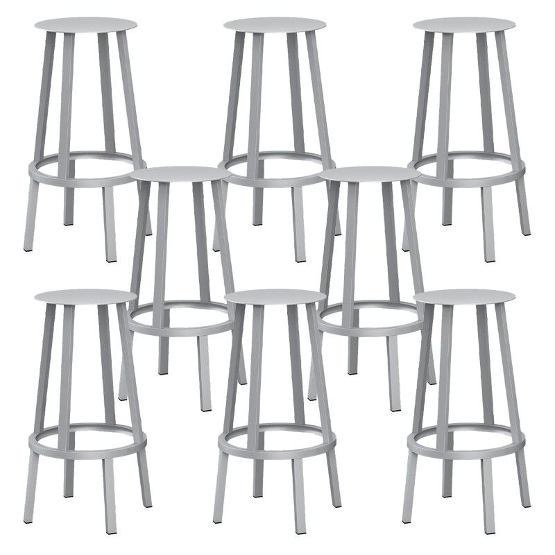 Industrial Rotatable Backless Counter Stool Iron Bar Stool with Pedal for Bar