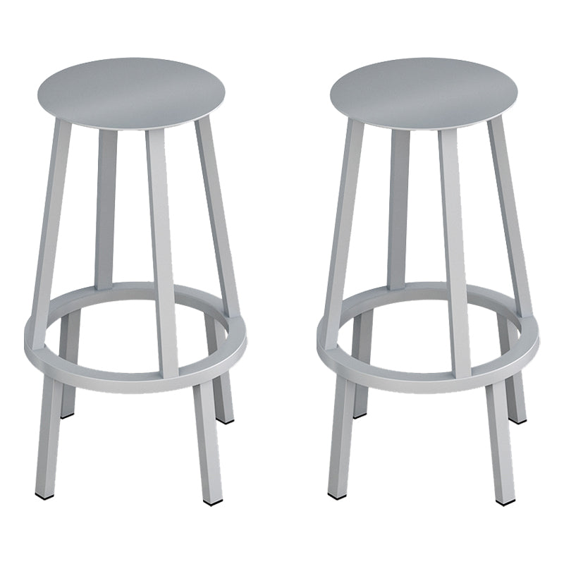 Industrial Rotatable Backless Counter Stool Iron Bar Stool with Pedal for Bar