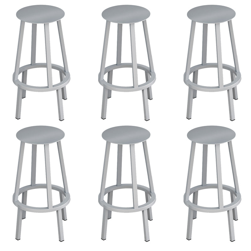 Industrial Rotatable Backless Counter Stool Iron Bar Stool with Pedal for Bar