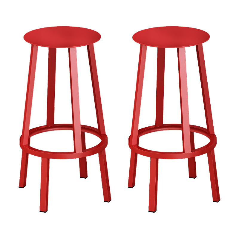 Industrial Rotatable Backless Counter Stool Iron Bar Stool with Pedal for Bar