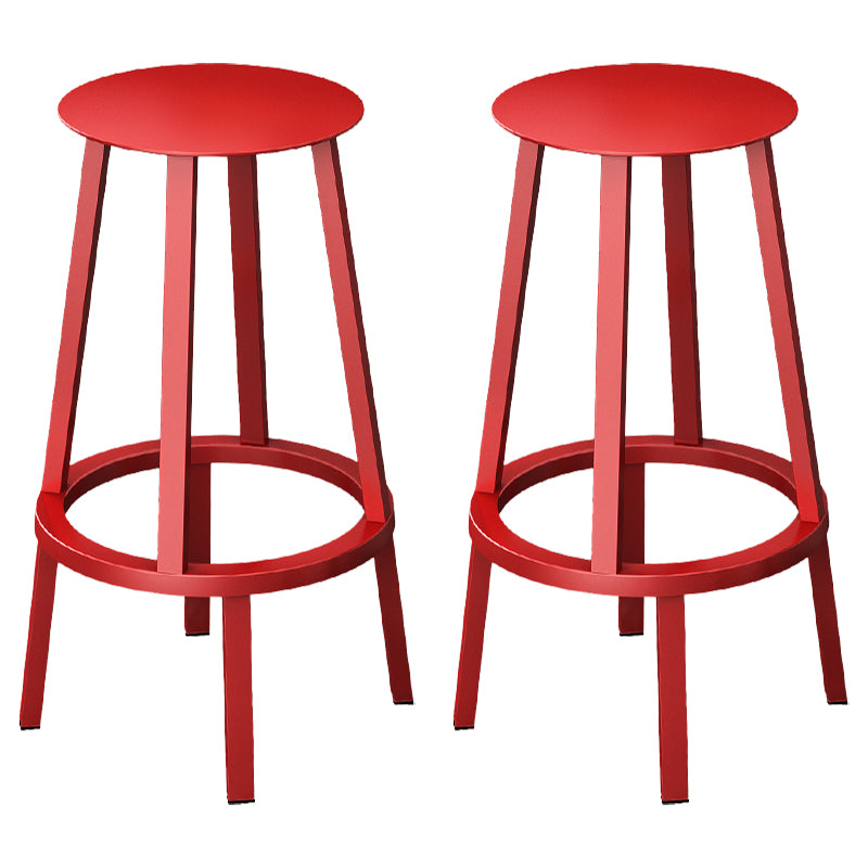 Industrial Rotatable Backless Counter Stool Iron Bar Stool with Pedal for Bar