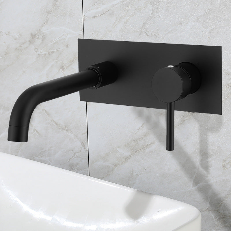 Glam Style Faucet Single Handle Wall Mounted Faucet for Bathroom