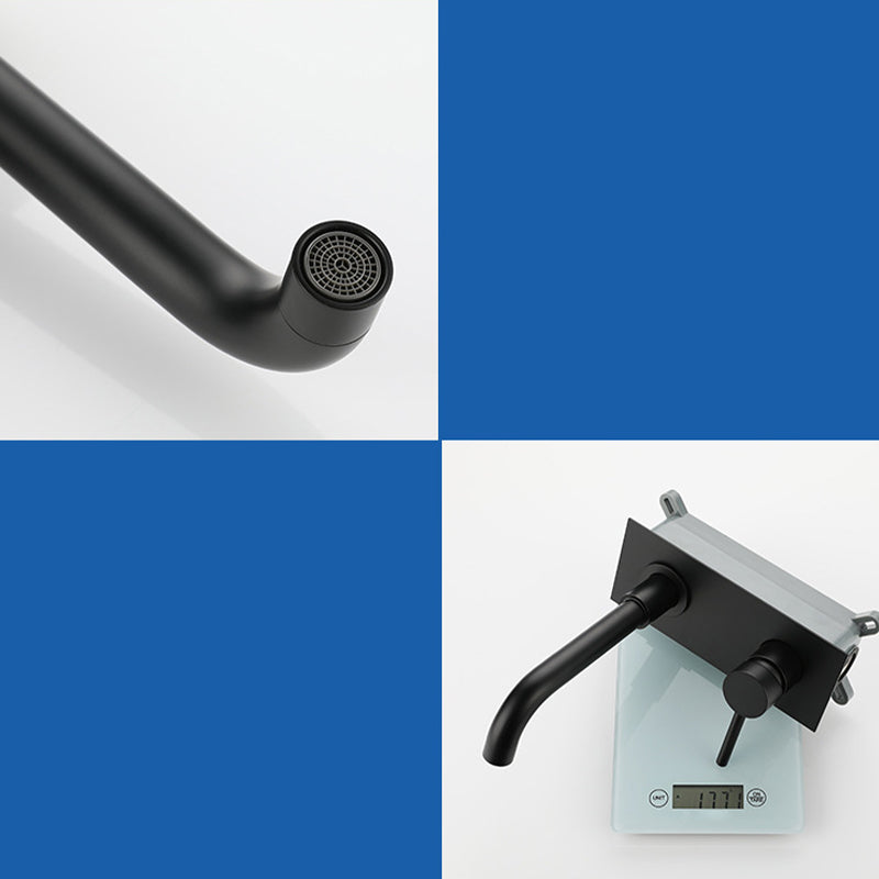 Glam Style Faucet Single Handle Wall Mounted Faucet for Bathroom
