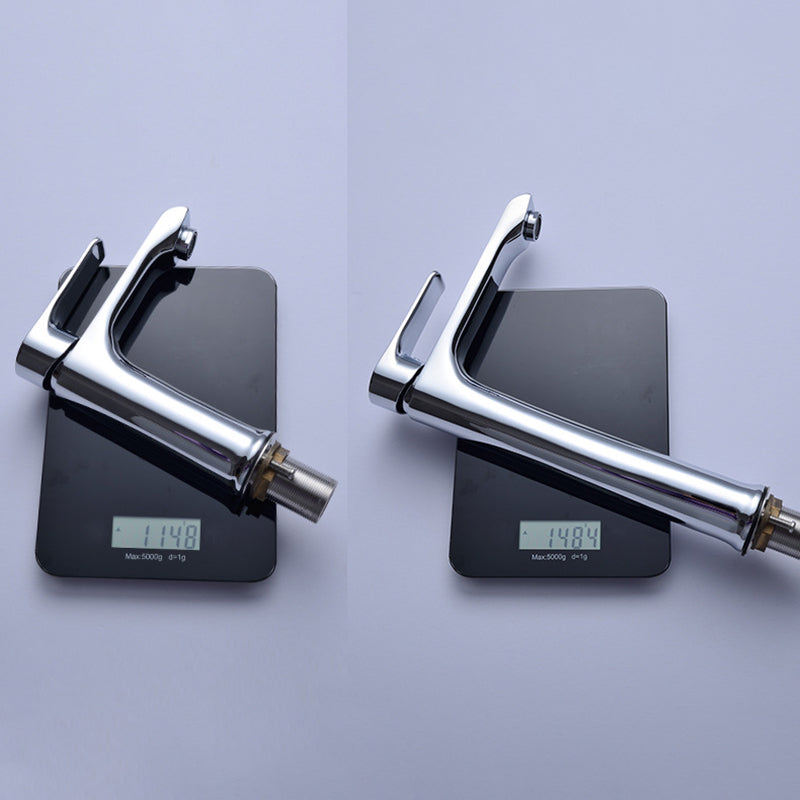 Lever Handle Vessel Sink Faucet Circular Modern Bathroom Faucet