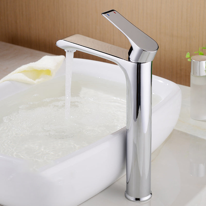 Lever Handle Vessel Sink Faucet Circular Modern Bathroom Faucet