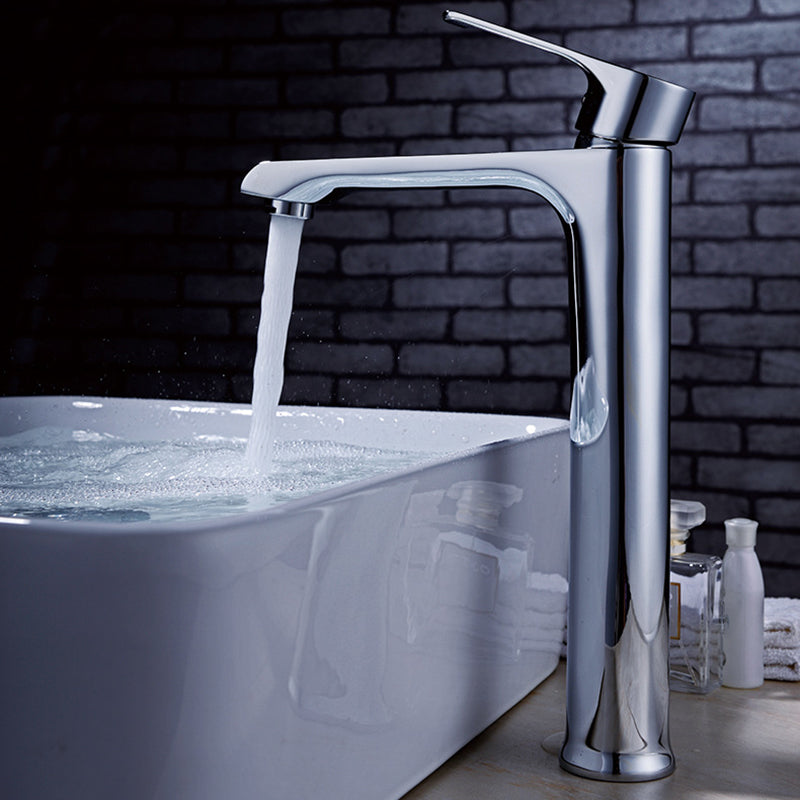 Lever Handle Vessel Sink Faucet Circular Modern Bathroom Faucet