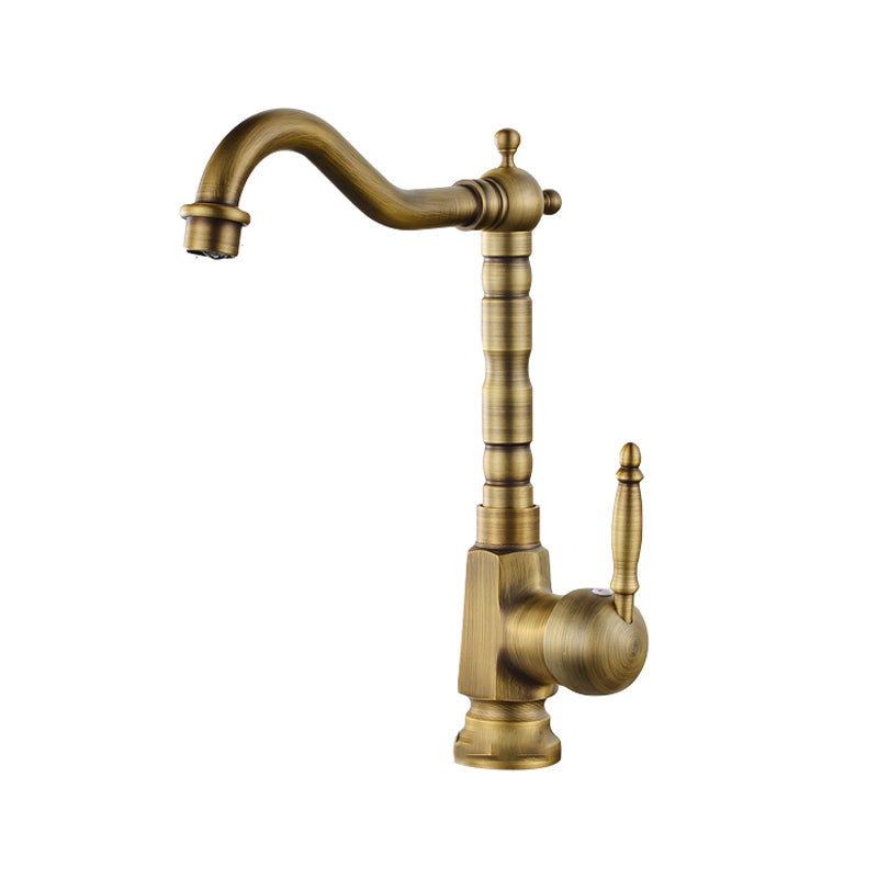 Traditional Bar Faucet with Brass Sprayer 1-Handle Kitchen Faucet