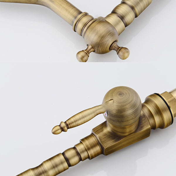 Traditional Bar Faucet with Brass Sprayer 1-Handle Kitchen Faucet