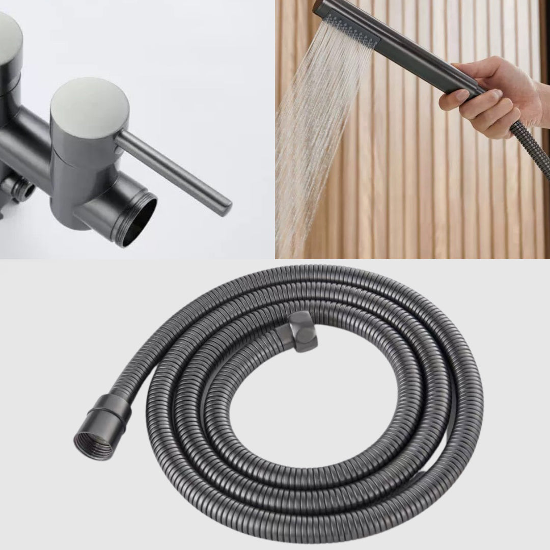 Floor Mounted Copper Freestanding Tub Filler Simple High Arc Freestanding Tub Filler Trim
