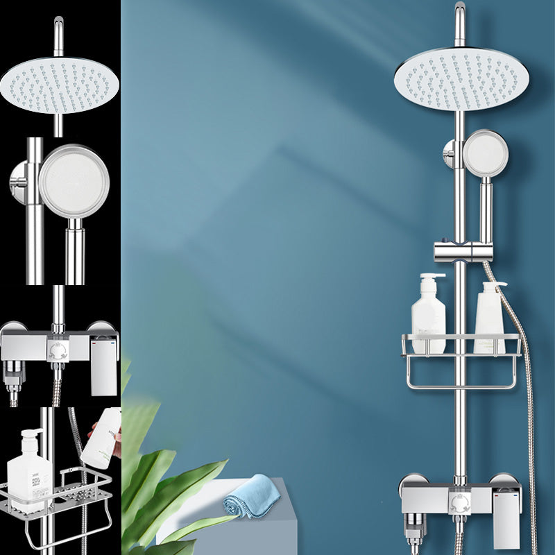 Modern Shower System Handle Lever Wall Mounted Spot Resist Copper Shower System