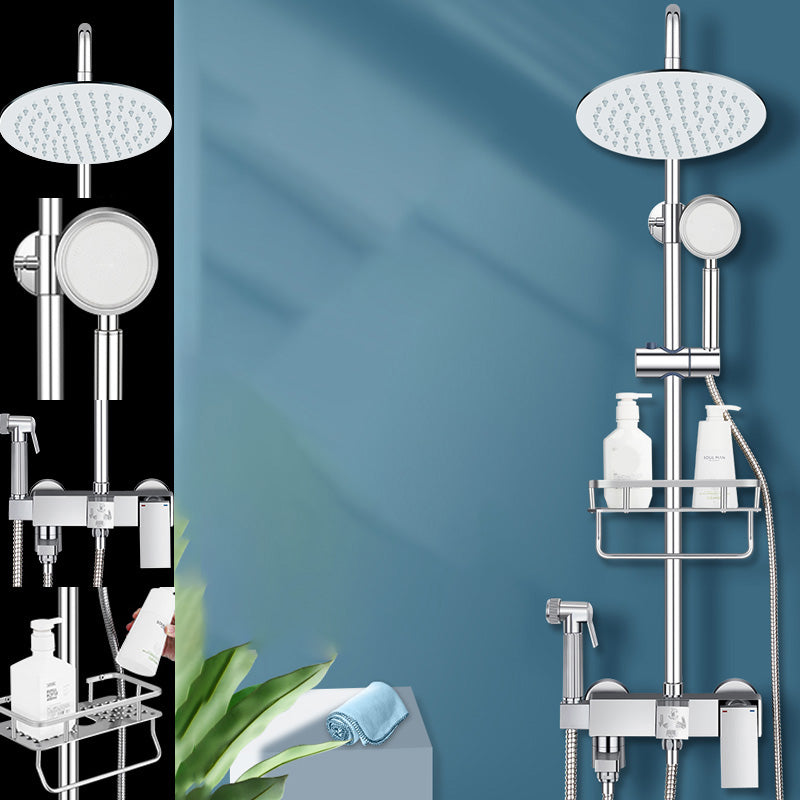 Modern Shower System Handle Lever Wall Mounted Spot Resist Copper Shower System