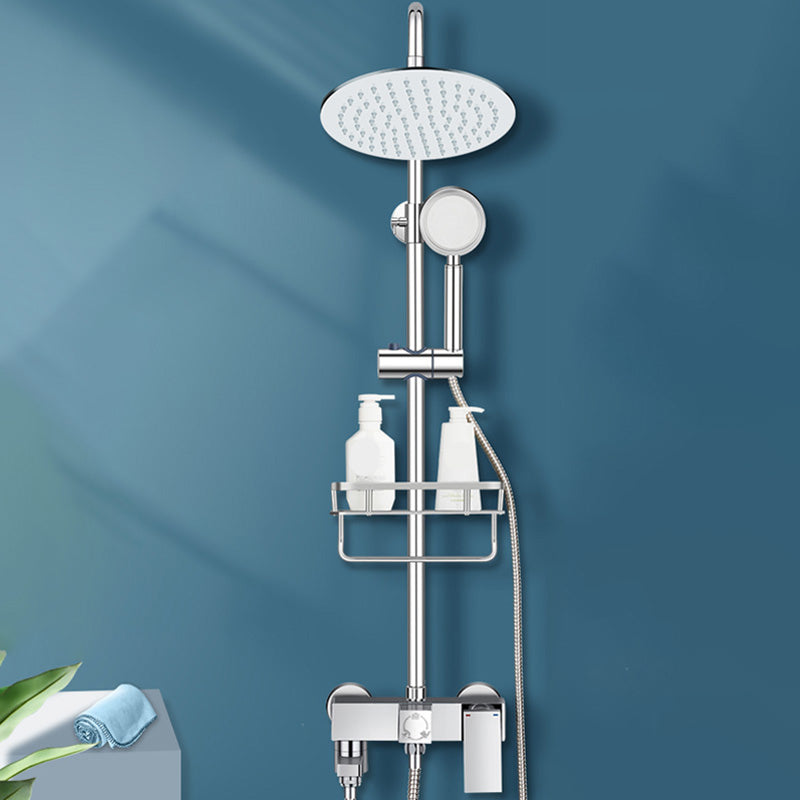 Modern Shower System Handle Lever Wall Mounted Spot Resist Copper Shower System