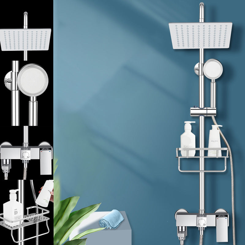 Modern Shower System Handle Lever Wall Mounted Spot Resist Copper Shower System