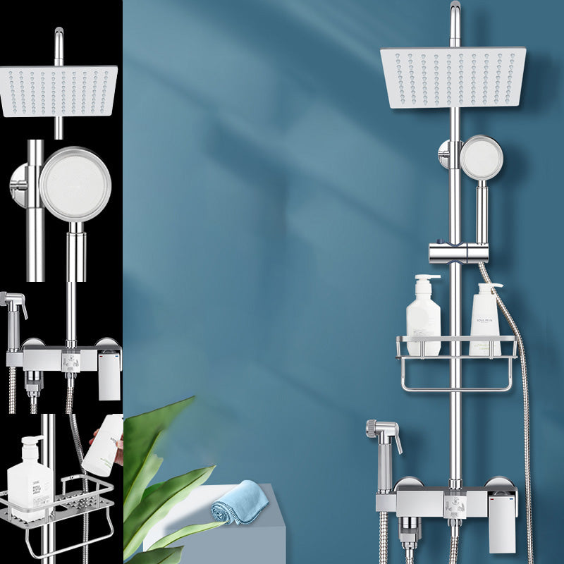 Modern Shower System Handle Lever Wall Mounted Spot Resist Copper Shower System