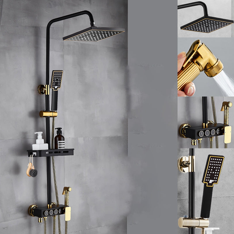 Contemporary Shower Set Slide Bar Adjustable Shower Head Wall Mounted Shower System