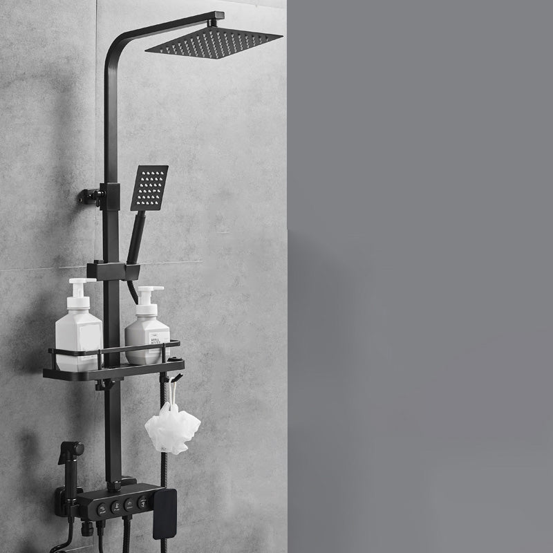 Contemporary Shower Set Slide Bar Adjustable Shower Head Wall Mounted Shower System