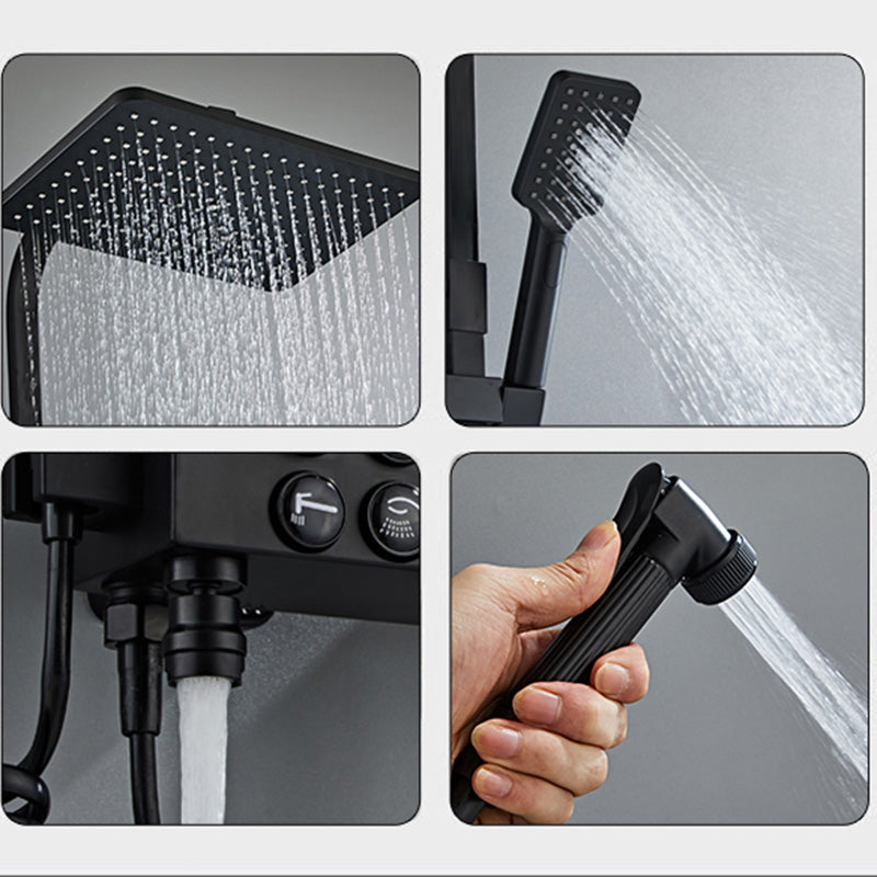 Contemporary Shower Set Slide Bar Adjustable Shower Head Wall Mounted Shower System