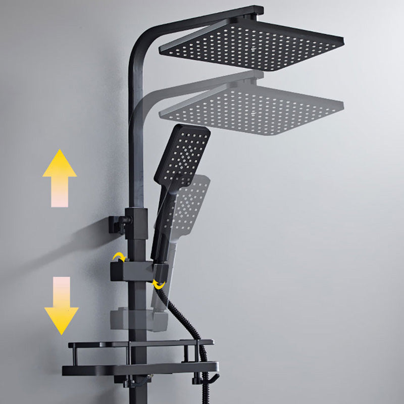 Contemporary Shower Set Slide Bar Adjustable Shower Head Wall Mounted Shower System